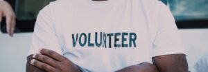 Man with Volunteer T-shirt